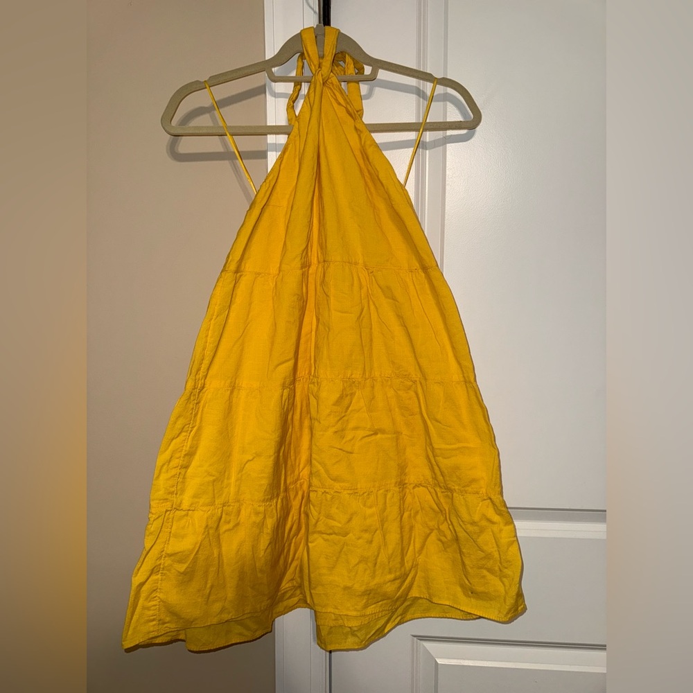 Abercrombie & Fitch Vibrant Yellow halter dress